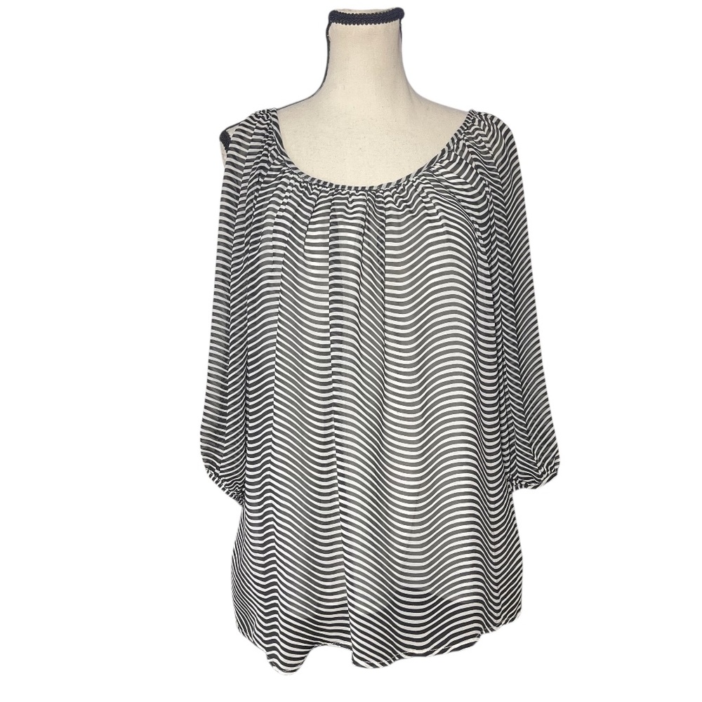 Rose & Olive striped blouse